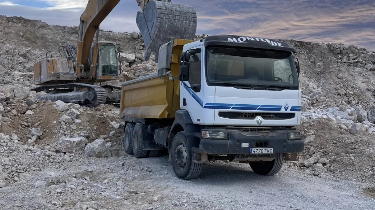 Trabajo de transporte en cantera
